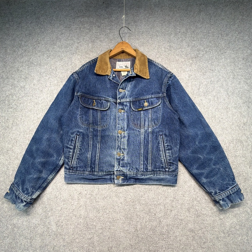 Vintage Lee Storm Rider Blanket Lined Denim Jacket Size 42 Medium 70s 80s